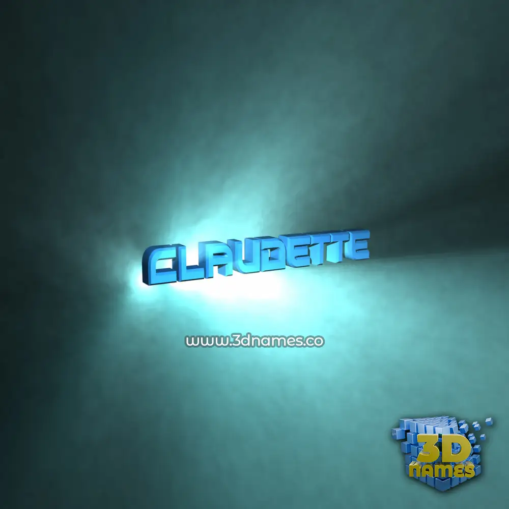 claudette in Light Shine style - 3D name wallpaper