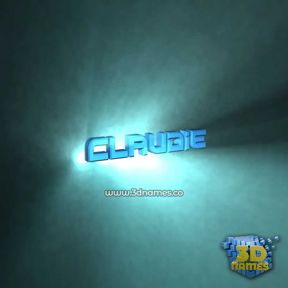 claudie in Light Shine style - 3D name wallpaper