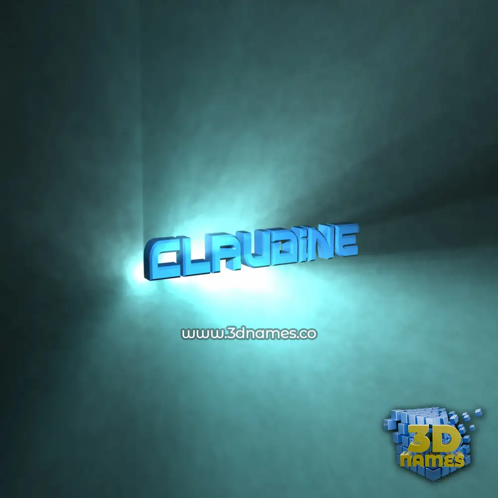 claudine in Light Shine style - 3D name wallpaper
