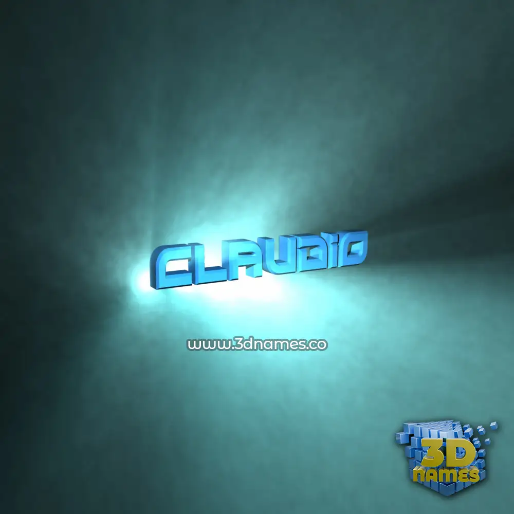 claudio in Light Shine style - 3D name wallpaper