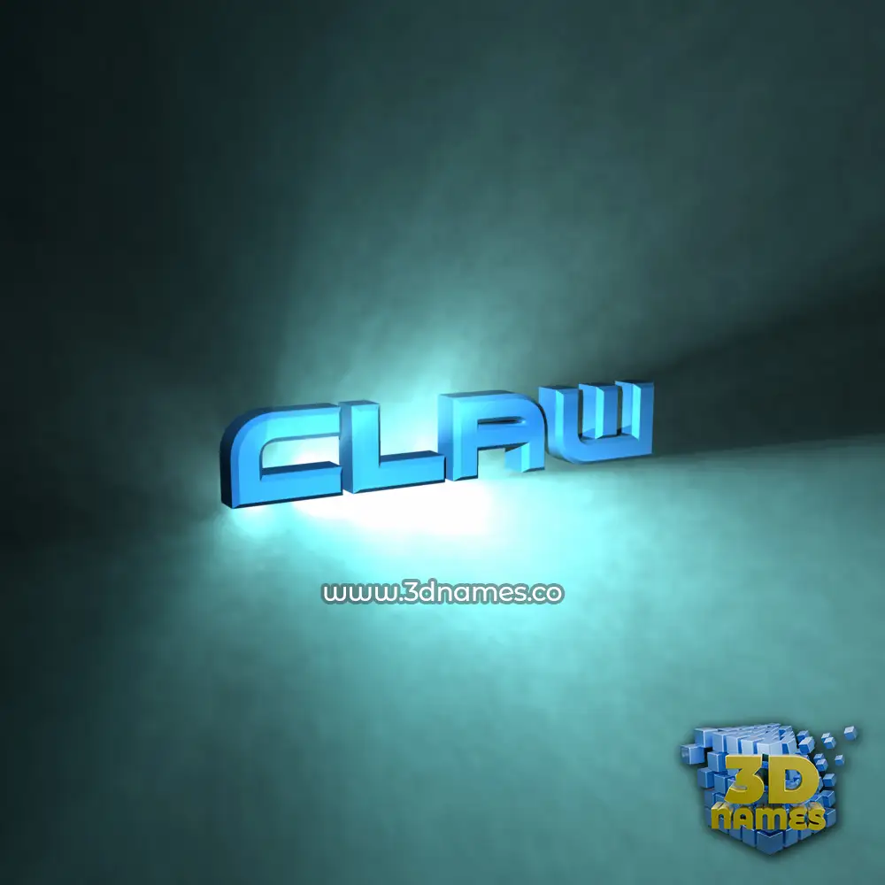 claw in Light Shine style - 3D name wallpaper
