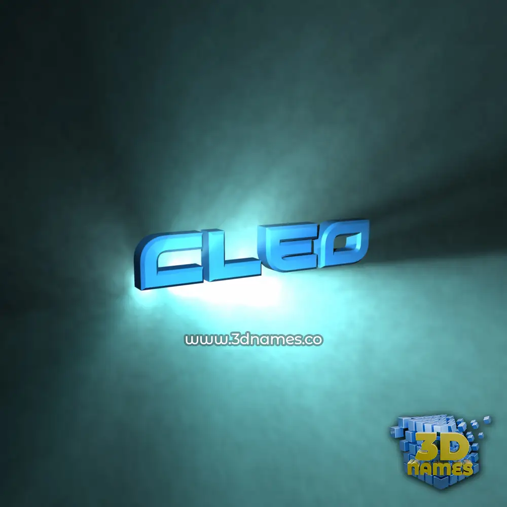 cleo in Light Shine style - 3D name wallpaper