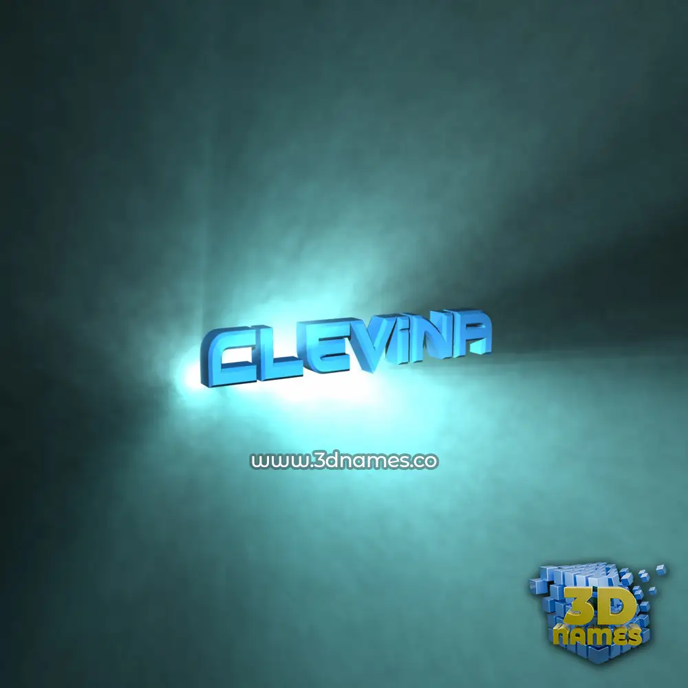 clevina in Light Shine style - 3D name wallpaper