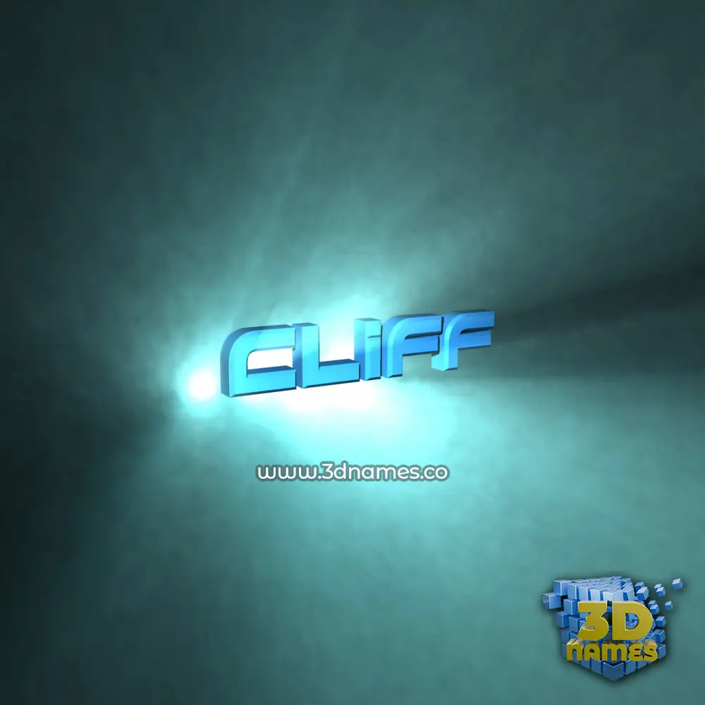 cliff in Light Shine style - 3D name wallpaper