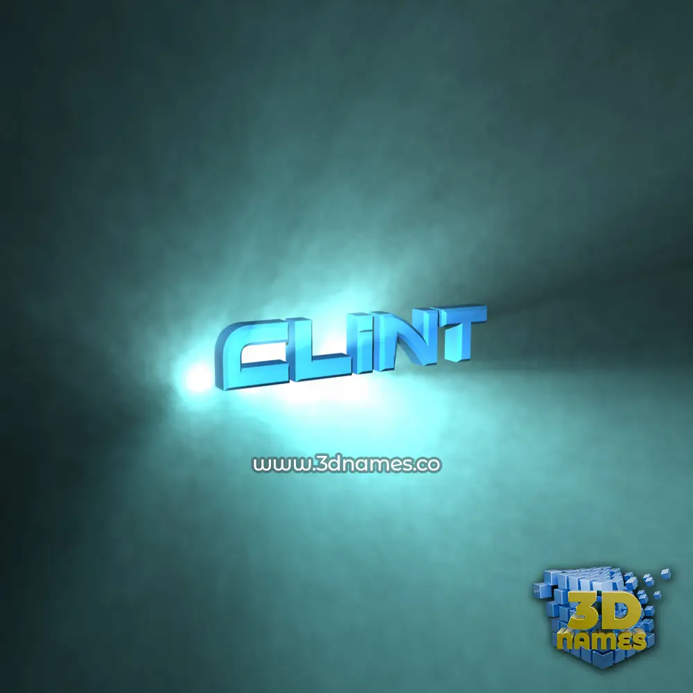 clint in Light Shine style - 3D name wallpaper