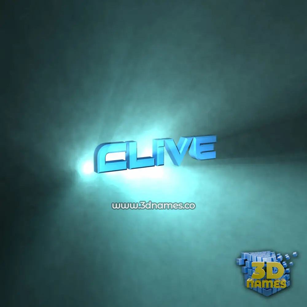 clive in Light Shine style - 3D name wallpaper