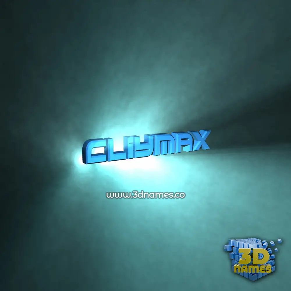 cliymax in Light Shine style - 3D name wallpaper