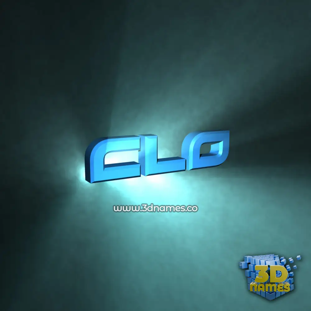 clo in Light Shine style - 3D name wallpaper