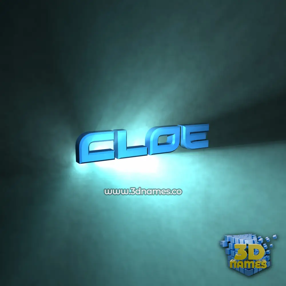 cloe in Light Shine style - 3D name wallpaper
