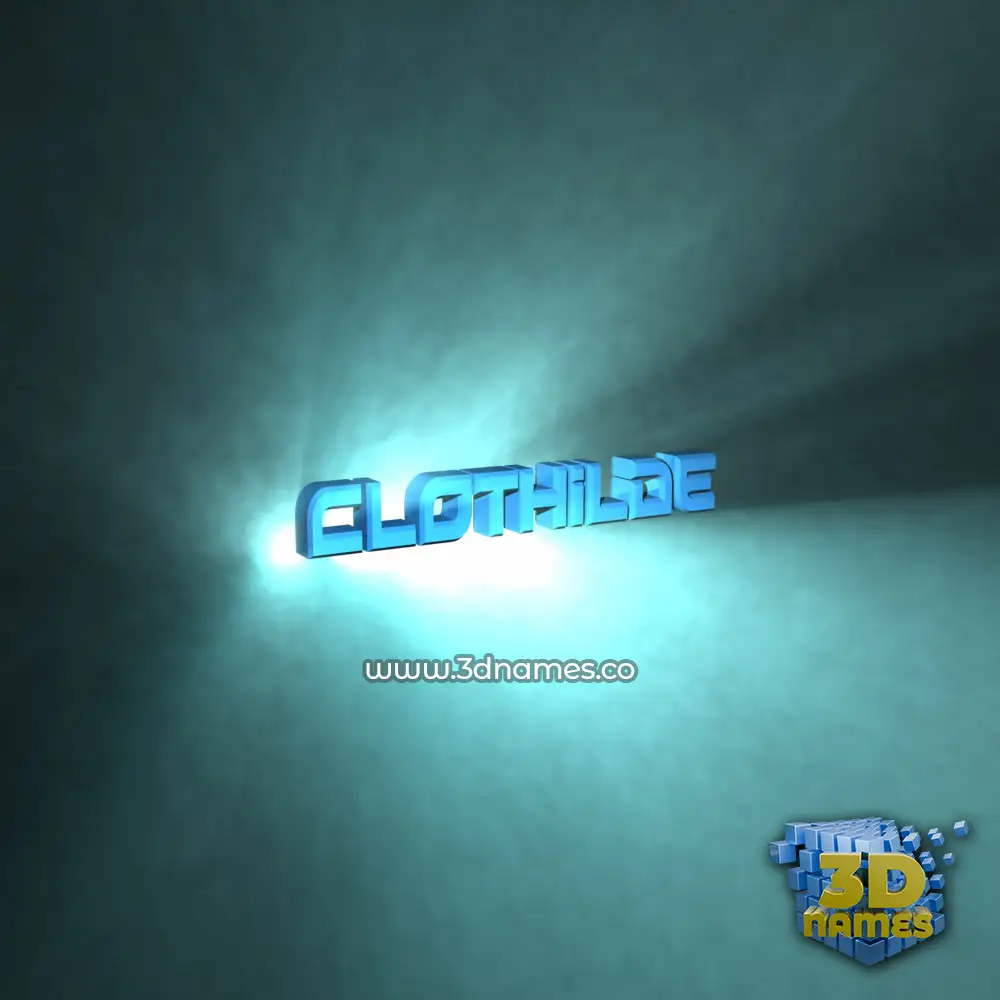 clothilde in Light Shine style - 3D name wallpaper