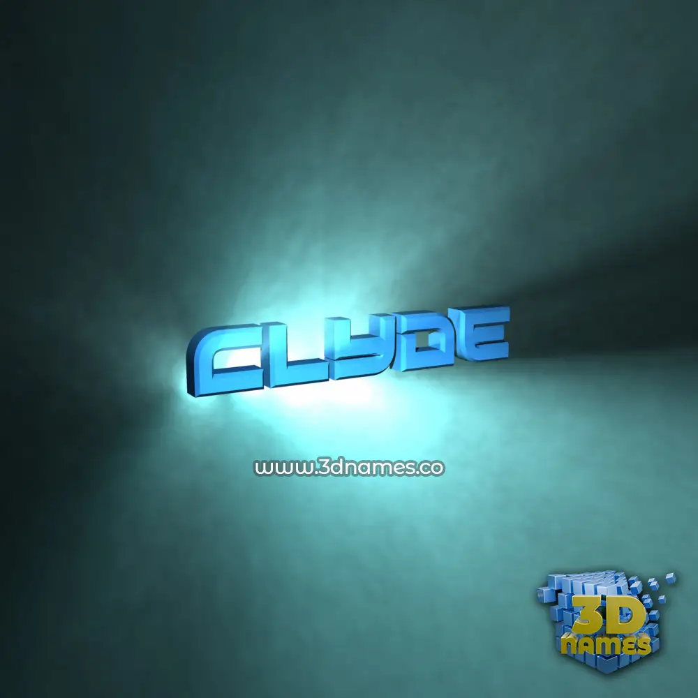 clyde in Light Shine style - 3D name wallpaper