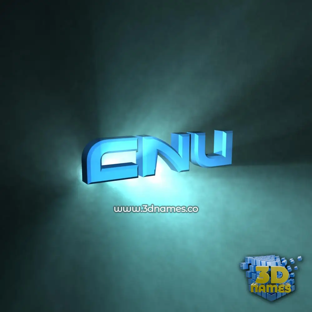 cnu in Light Shine style - 3D name wallpaper