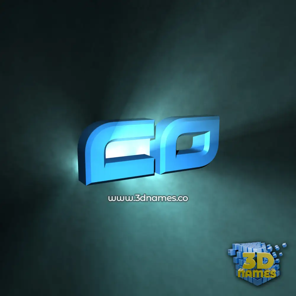 co in Light Shine style - 3D name wallpaper