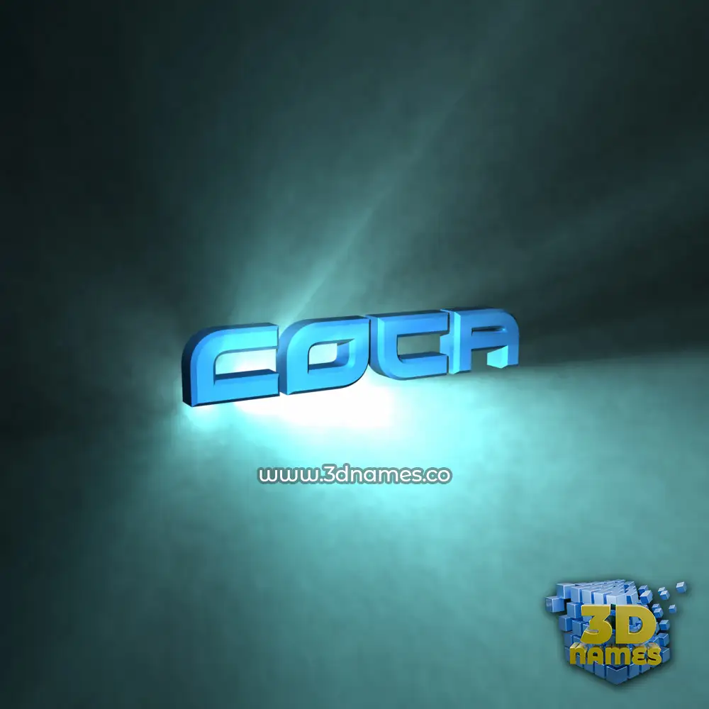 coca in Light Shine style - 3D name wallpaper