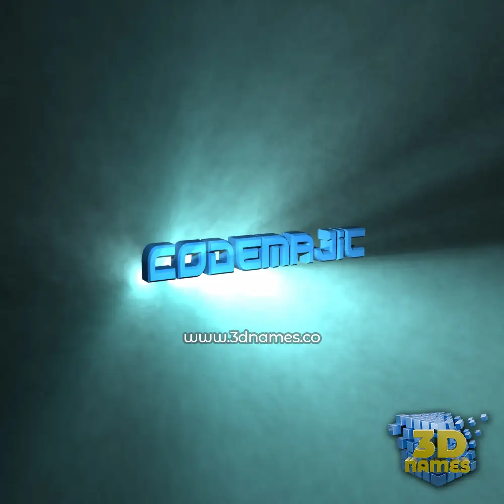 codemajic in Light Shine style - 3D name wallpaper
