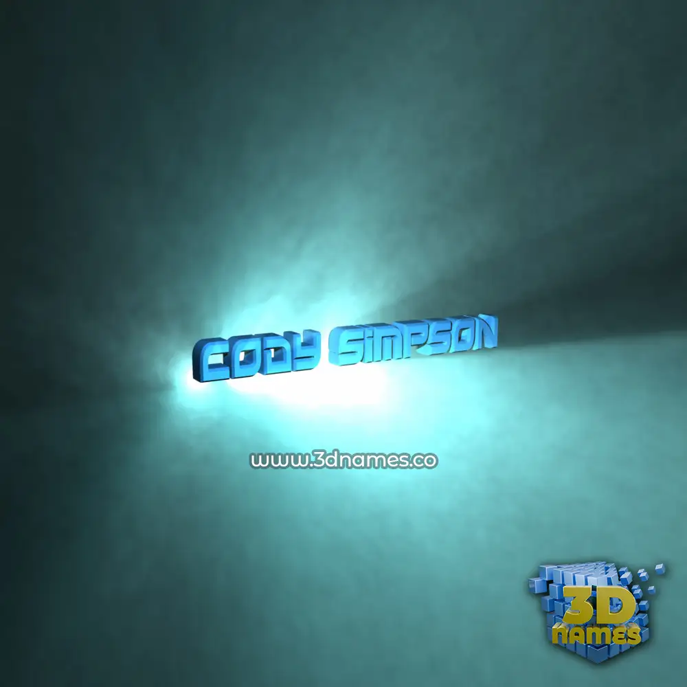 cody simpson in Light Shine style - 3D name wallpaper