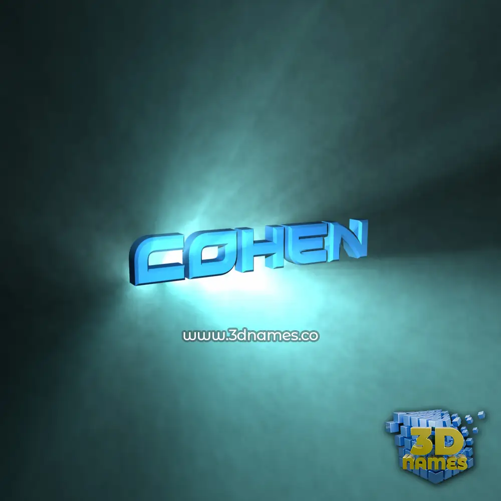 cohen in Light Shine style - 3D name wallpaper
