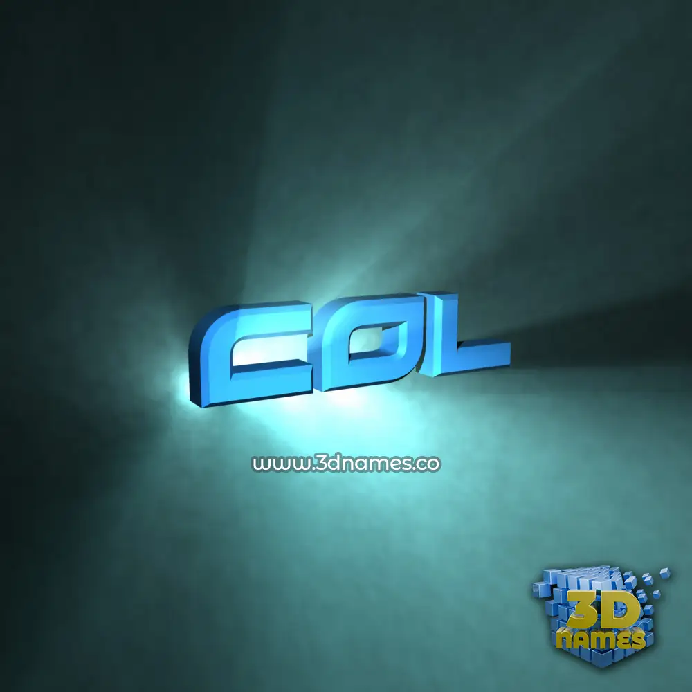 col in Light Shine style - 3D name wallpaper