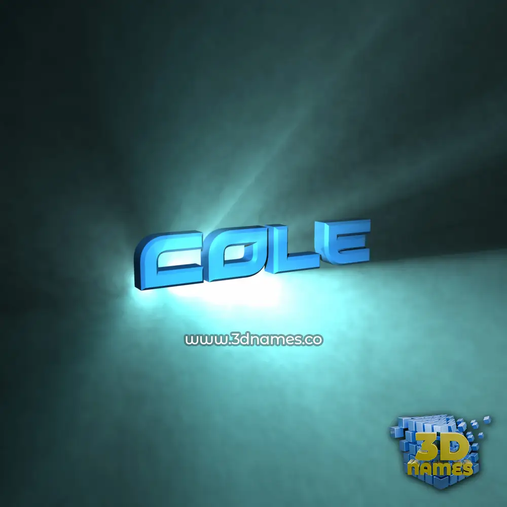 cole in Light Shine style - 3D name wallpaper