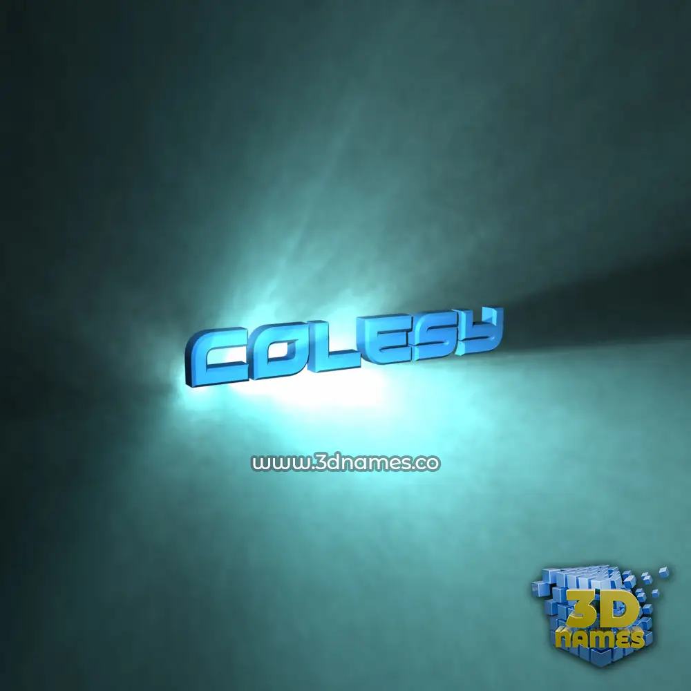 colesy in Light Shine style - 3D name wallpaper