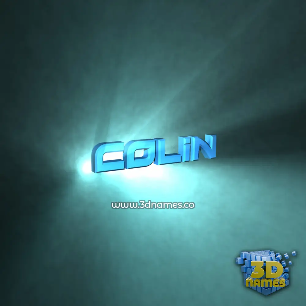 colin in Light Shine style - 3D name wallpaper