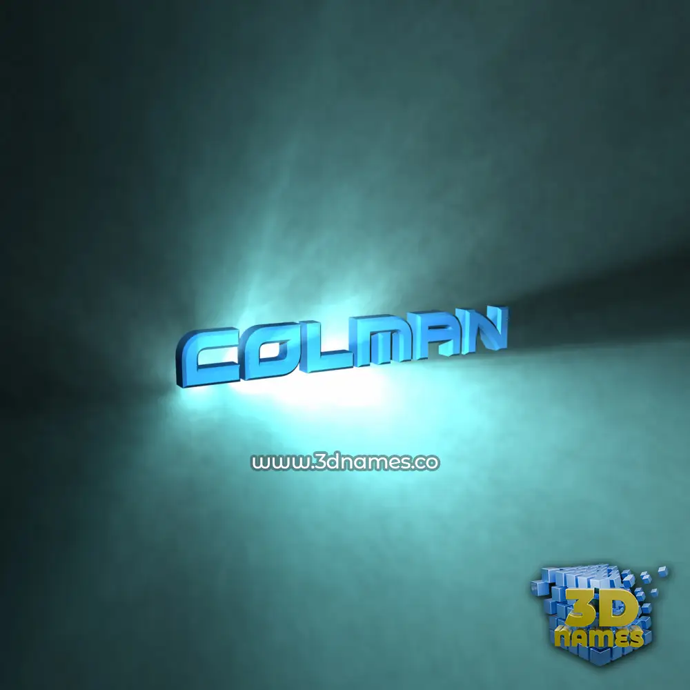 colman in Light Shine style - 3D name wallpaper