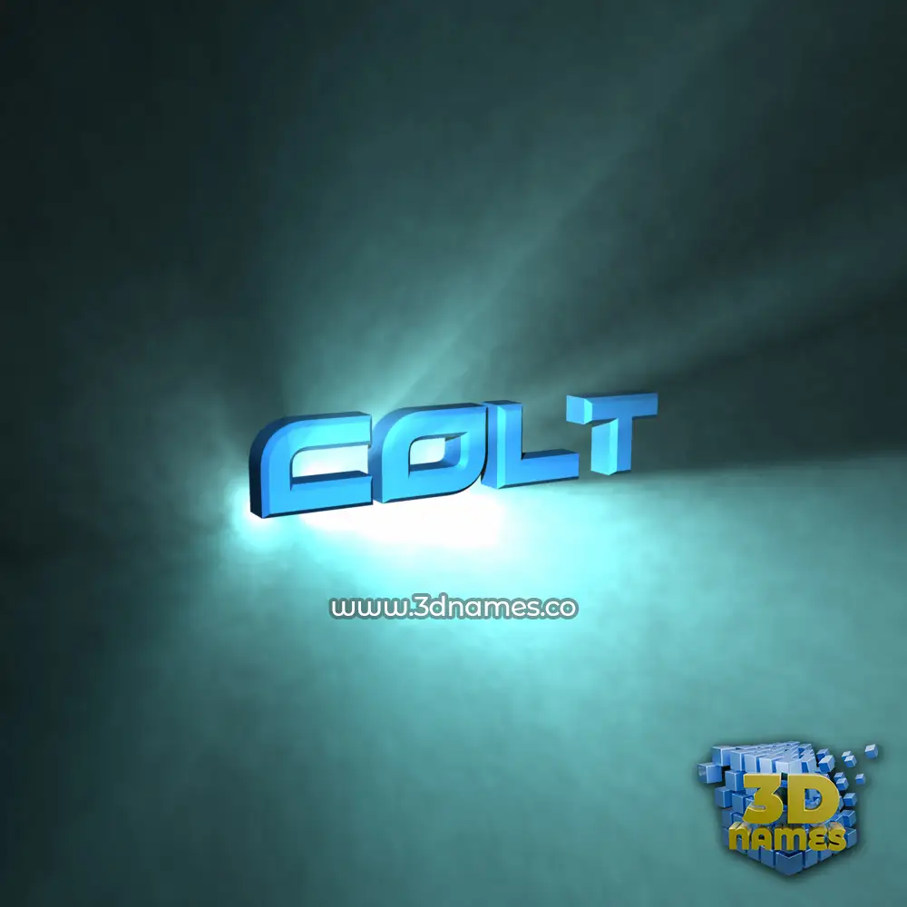 colt in Light Shine style - 3D name wallpaper