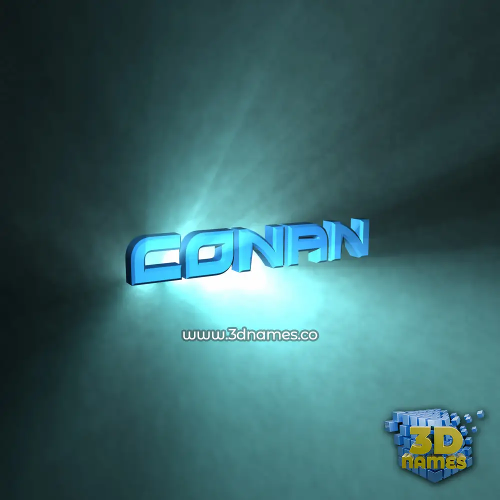 conan in Light Shine style - 3D name wallpaper