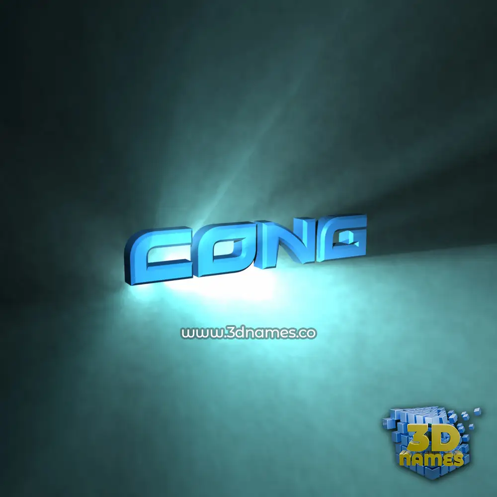 cong in Light Shine style - 3D name wallpaper
