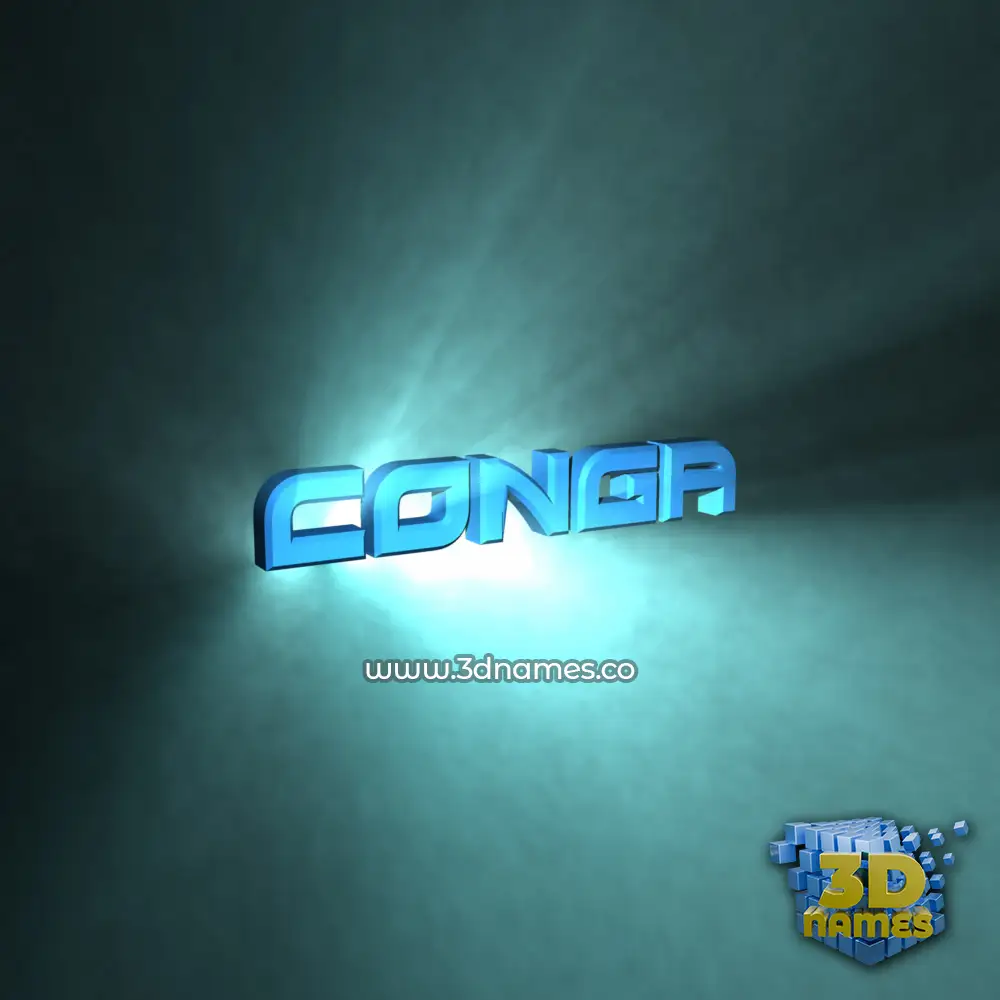 conga in Light Shine style - 3D name wallpaper