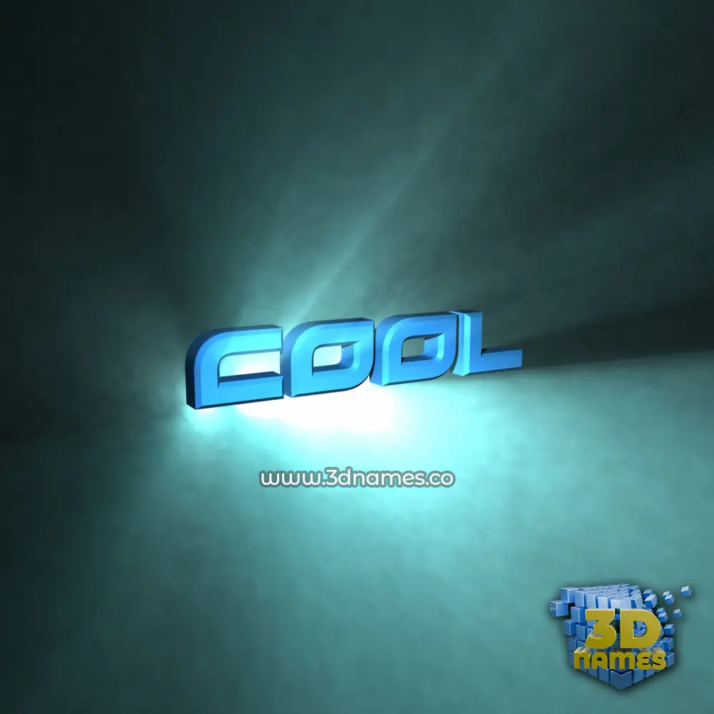 cool in Light Shine style - 3D name wallpaper