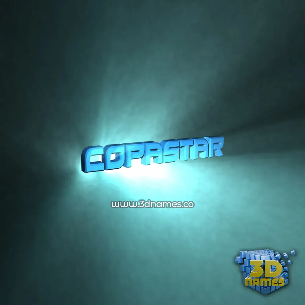 copastar in Light Shine style - 3D name wallpaper