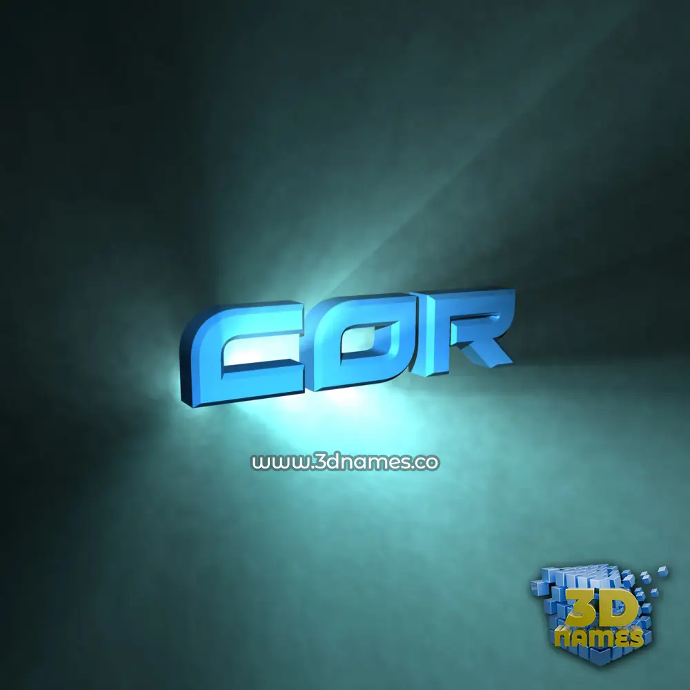 cor in Light Shine style - 3D name wallpaper