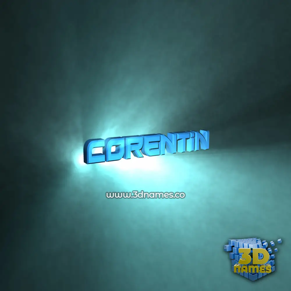 corentin in Light Shine style - 3D name wallpaper