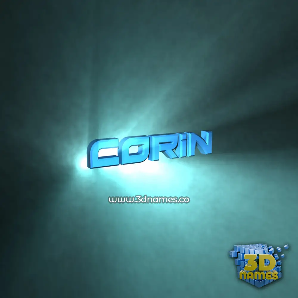 corin in Light Shine style - 3D name wallpaper