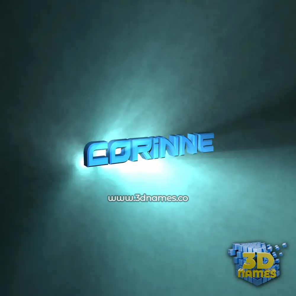 corinne in Light Shine style - 3D name wallpaper
