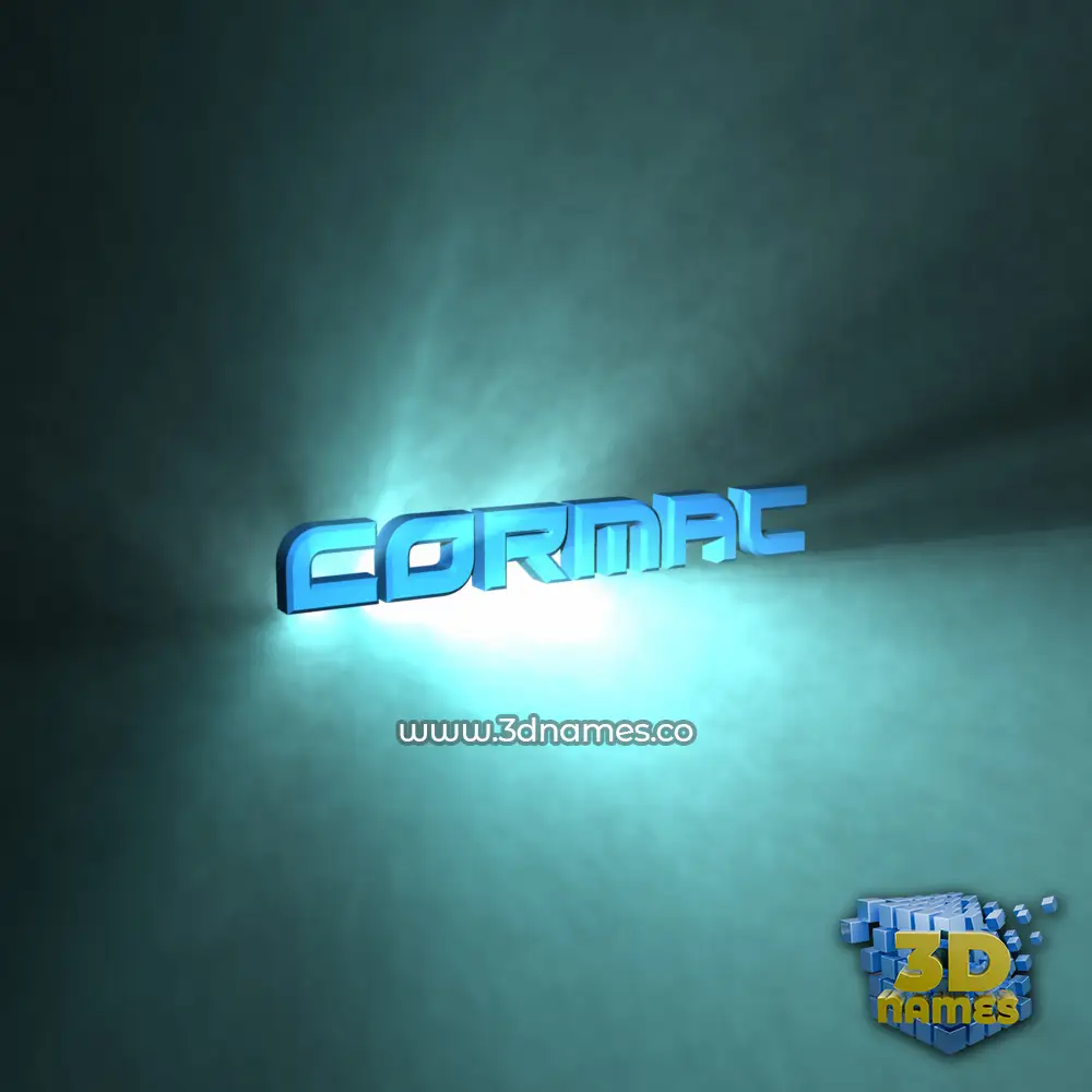 cormac in Light Shine style - 3D name wallpaper