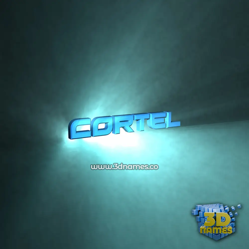 cortel in Light Shine style - 3D name wallpaper
