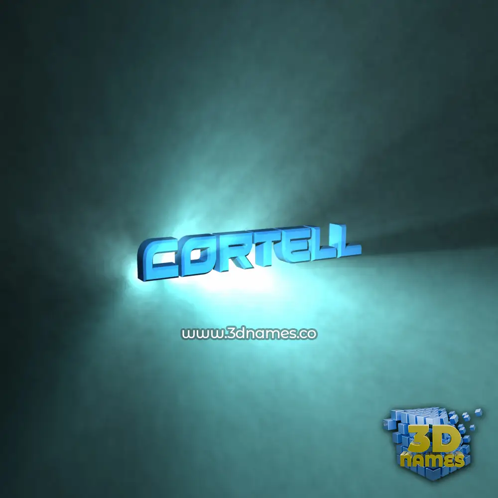 cortell in Light Shine style - 3D name wallpaper