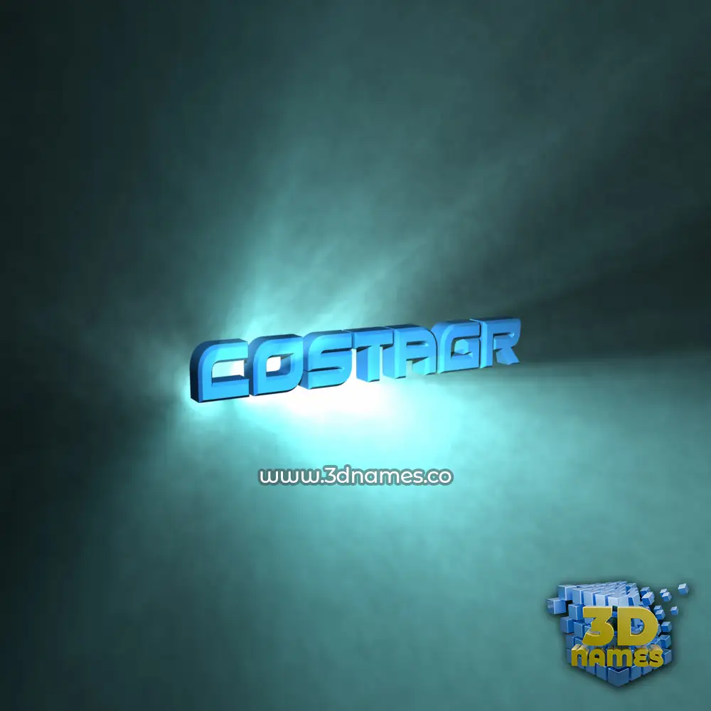 costagr in Light Shine style - 3D name wallpaper