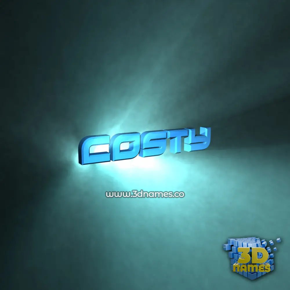 costy in Light Shine style - 3D name wallpaper