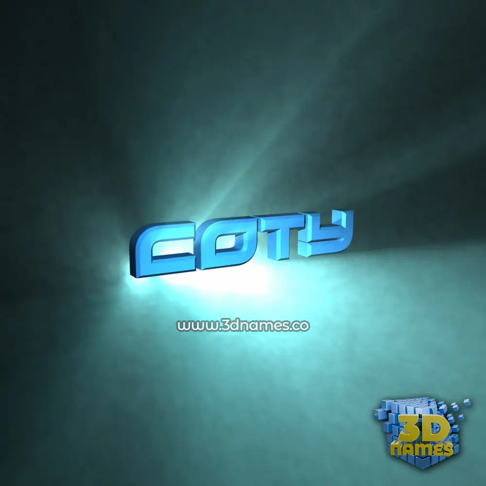 coty in Light Shine style - 3D name wallpaper