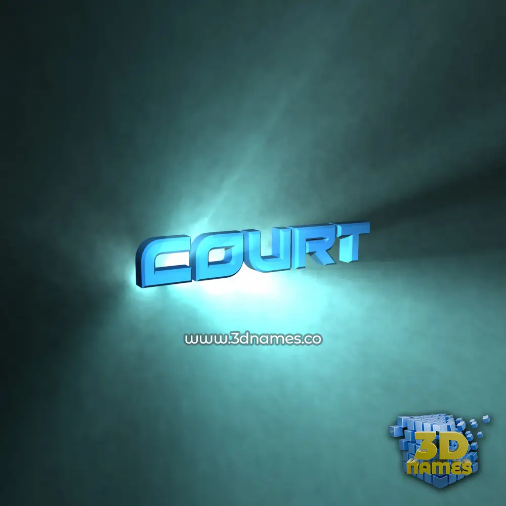 court in Light Shine style - 3D name wallpaper