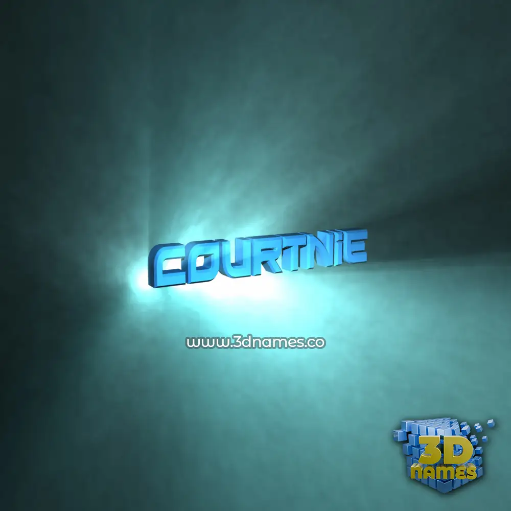 courtnie in Light Shine style - 3D name wallpaper