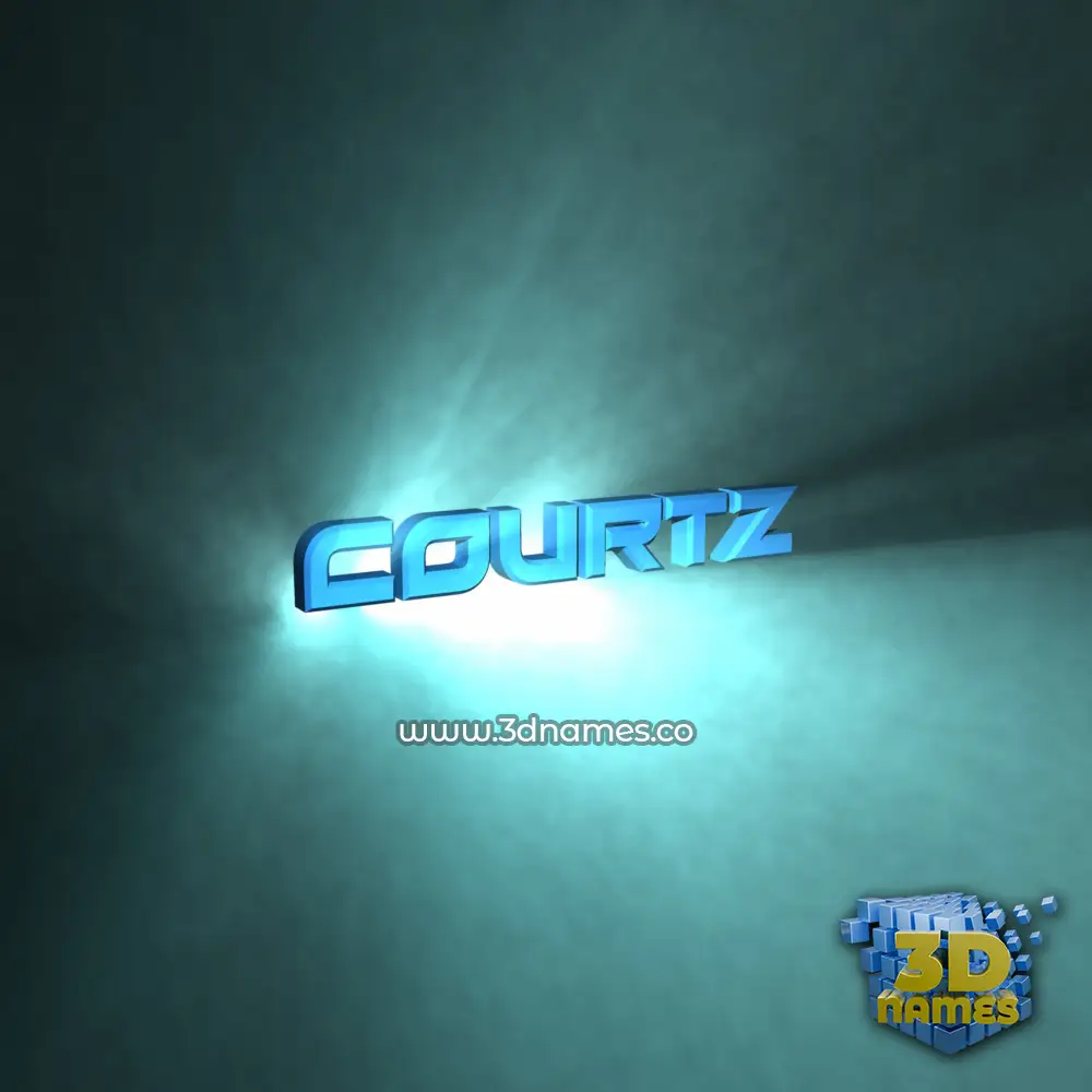courtz in Light Shine style - 3D name wallpaper