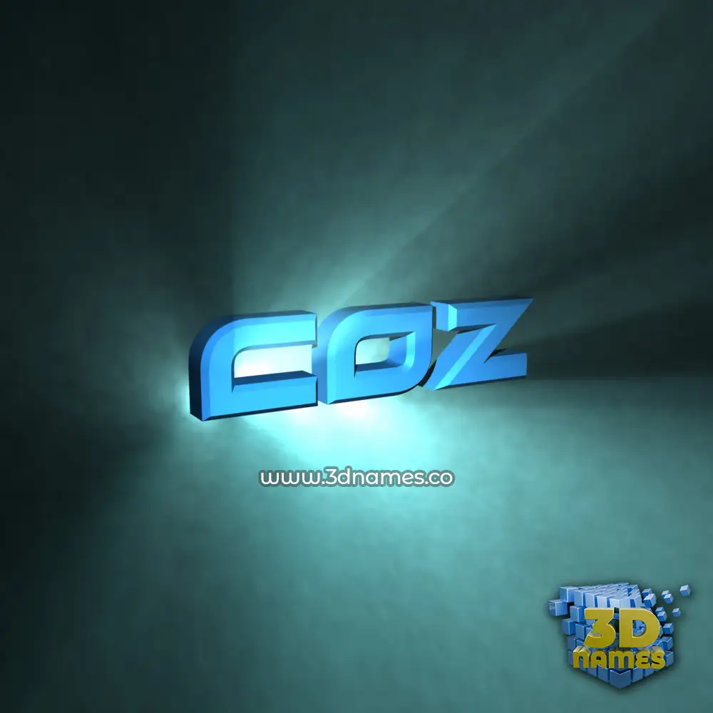 coz in Light Shine style - 3D name wallpaper
