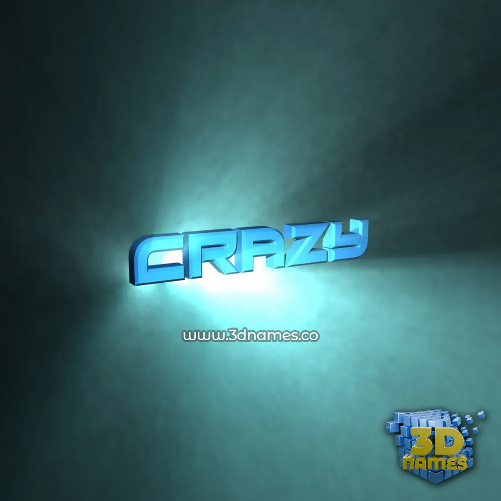 crazy in Light Shine style - 3D name wallpaper
