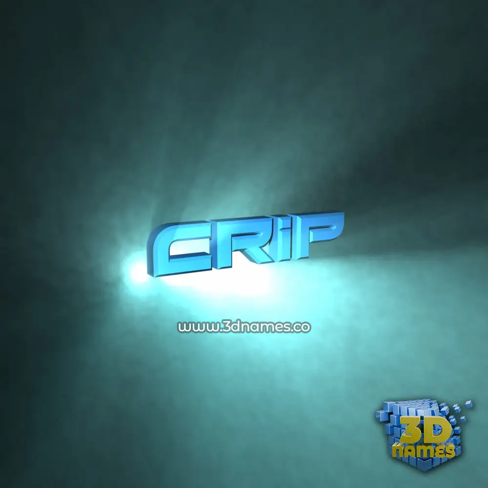 crip in Light Shine style - 3D name wallpaper