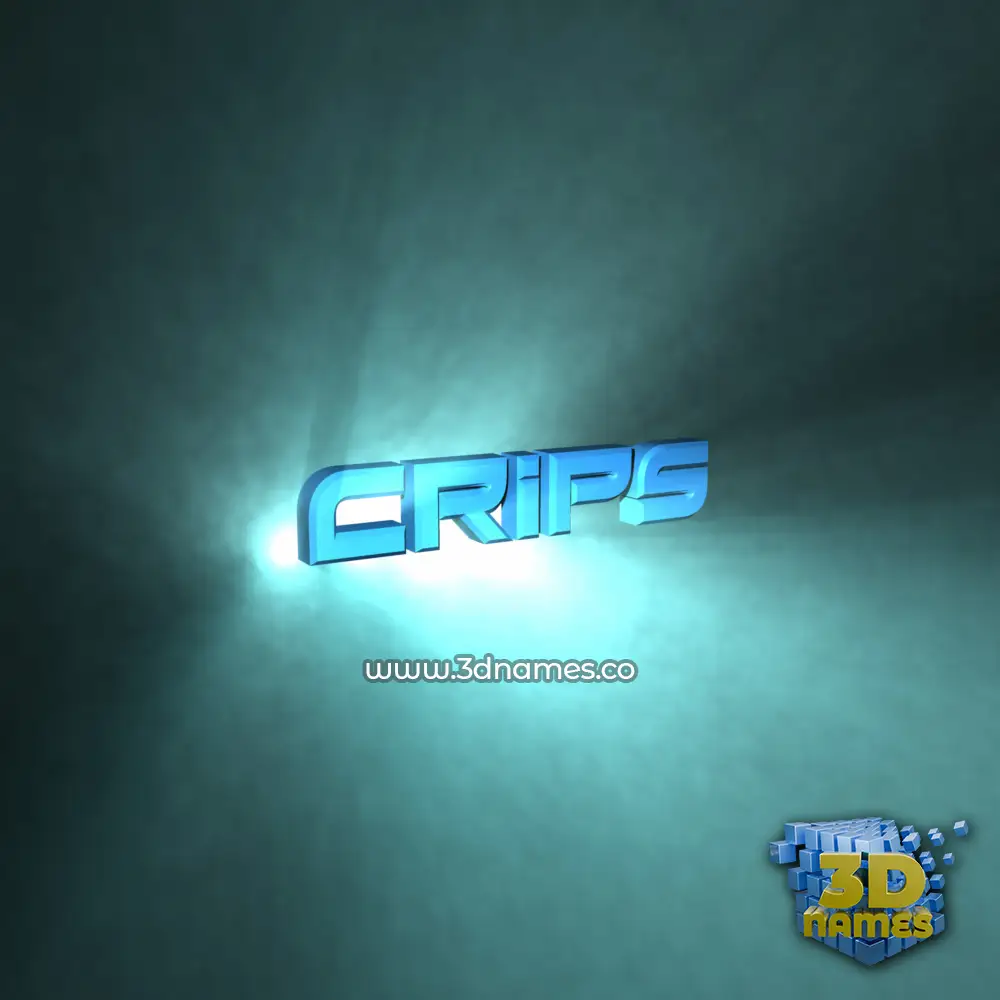 crips in Light Shine style - 3D name wallpaper