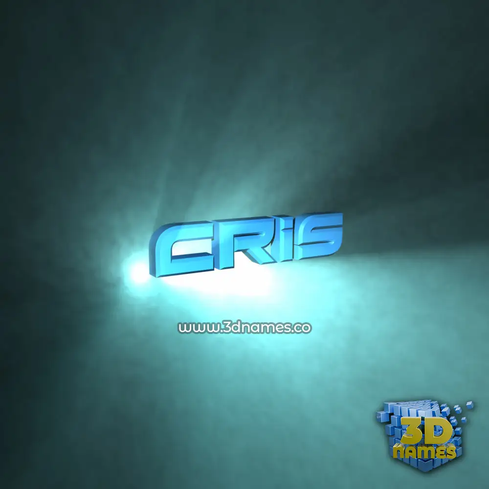 cris in Light Shine style - 3D name wallpaper
